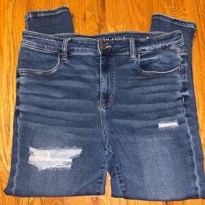 American Eagle Outfitters Women's Dark Blue Skinny Jeans